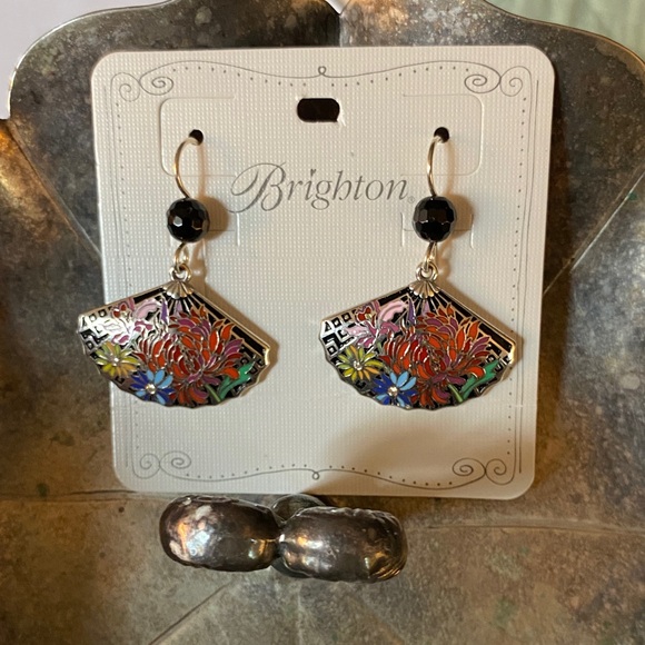NWT, BRIGHTON “Kyoto In Bloom” Fan Earrings - Picture 3 of 7
